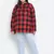 Scattle red brsuh chcek plus size women tunic
