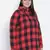 Scattle red brsuh chcek plus size women tunic