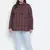 Wine vibe brush checxk plus size women tunic