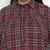 Wine vibe brush checxk plus size women tunic