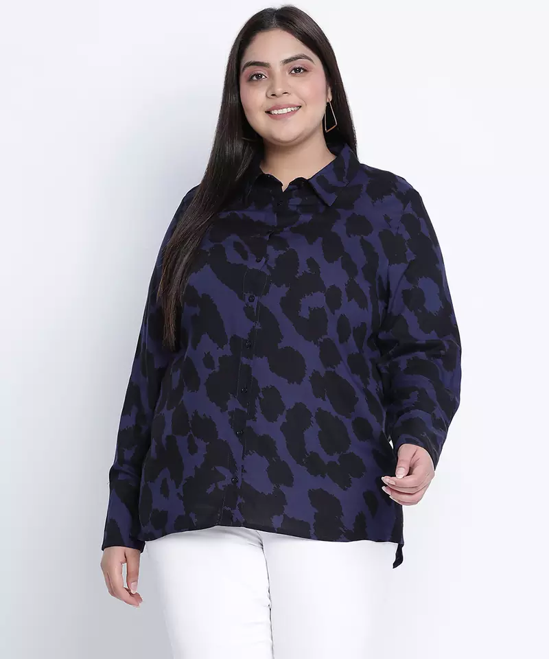 Ultra classic animal printed plus size Shirt