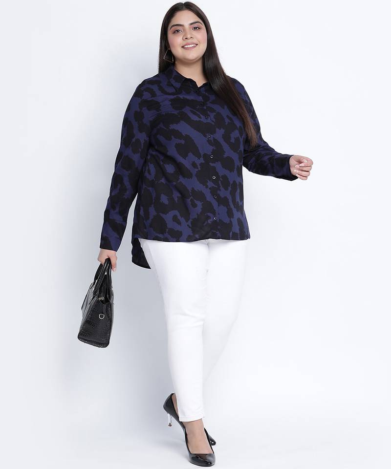 Ultra classic animal printed plus size Shirt