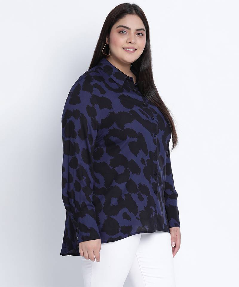 Ultra classic animal printed plus size Shirt