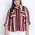 Efantic strpes plus size shirt