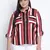 Efantic strpes plus size shirt
