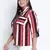 Efantic strpes plus size shirt