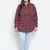 Edgy red brush check plus szie women shirt