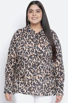 Bold bash animal print plus size women shirt