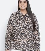 Bold bash animal print plus size women shirt