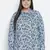 Groovey blue animal print plus size women shirt