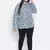 Groovey blue animal print plus size women shirt