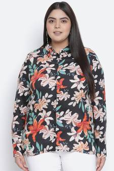 Stamic florweous plus size women shirt