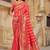 Peach woven banarasi silk saree 