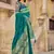 Blue woven banarasi silk saree 