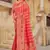 Peach woven banarasi silk saree 