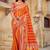 Yellow woven banarasi silk saree 