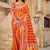 Yellow woven banarasi silk saree 