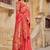 Peach woven banarasi silk saree 