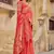 Peach woven banarasi silk saree 
