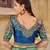Blue woven banarasi silk saree 