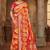 Red woven banarasi silk saree 
