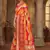 Red woven banarasi silk saree 