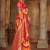 Red woven banarasi silk saree 