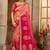 Peach woven banarasi silk saree 