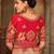 Red woven banarasi silk saree 