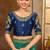 Blue woven banarasi silk saree 