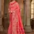 Peach woven banarasi silk saree 