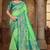 Light green woven banarasi silk saree 