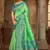 Light green woven banarasi silk saree 