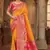 Yellow woven banarasi silk saree 