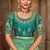 Light green woven banarasi silk saree 