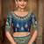 Blue woven banarasi silk saree 