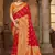 Red woven banarasi silk saree 