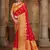 Red woven banarasi silk saree 
