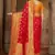 Red woven banarasi silk saree 