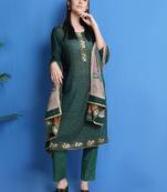Green embroidered chiffon salwar
