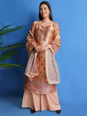 Gold digital print pure silk salwar 1