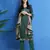 Green embroidered chiffon salwar