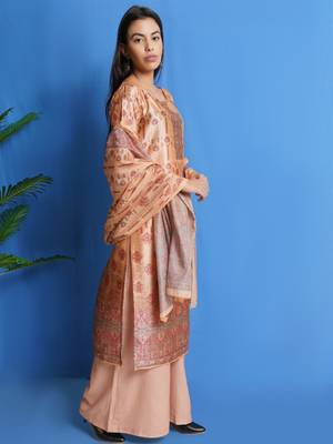 Gold digital print pure silk salwar 2