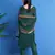 Green embroidered chiffon salwar