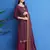 Wine embroidered chiffon salwar