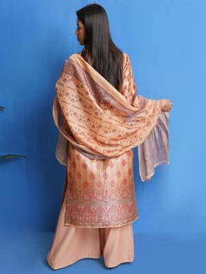 Gold digital print pure silk salwar 3