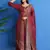 Maroon embroidered chiffon salwar