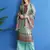 Green digital print pure silk salwar