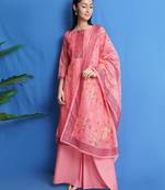 Pink digital print chanderi silk salwar