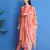 Orange digital print chanderi silk salwar